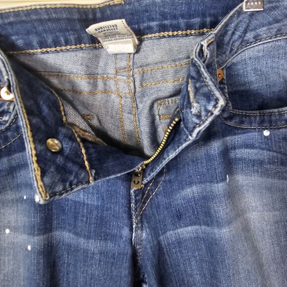 Y2K True Religion Womens Hi-Rise Boot Jeans Sz 30 Studded Pockets Upcycled‎ - Picture 7 of 16